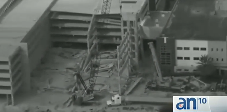 Recuerdan hace dos años, el derrumbe en el estacionamiento en construcción del Miami - Dade College en el Doral que le costó la vida a tres obreros. Pues el tiempo ha pasado y los escombros siguen allí.