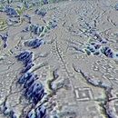 Esta imagen obtenida con la tecnología LiDAR proporcionada por investigadores en enero de 2024 muestra complejos de plataformas rectangulares colocadas para formar cuadrados y distrubuids a lo largo de caminos en el sitio de Kunguints, en el valle del Upano en Ecuador. (Antoine Dorison, Stéphen Rostain vía AP)