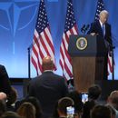 El presidente Joe Biden sale del podio después de una conferencia de prensa el 11 de julio de 2024, el último día de la cumbre de la OTAN en Washington. (Foto AP/Jacquelyn Martin)