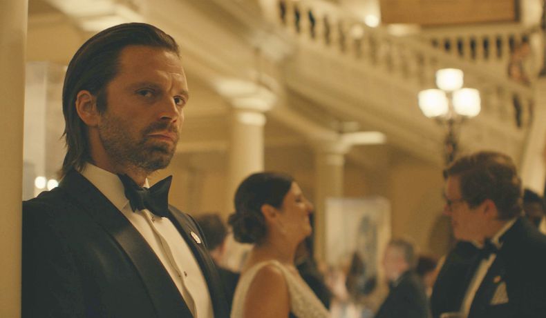 Esta imagen publicada por Marvel Studios muestra a Sebastian Stan en una escena de Thunderbolts. (Disney-Marvel Studios via AP)