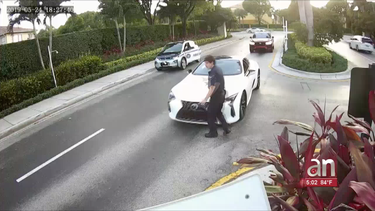 arrestan a chofer que golpeo a un guardia de seguridad