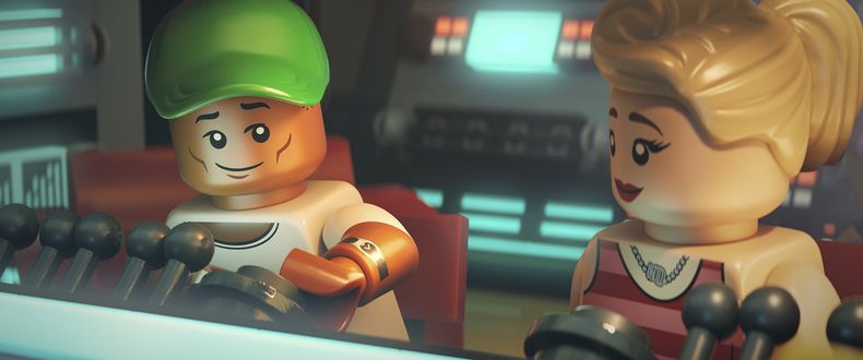 Esta imagen proporcionada por Focus Features muestra a los personajes de Lego Pharrell Williams, izquierda, y Gwen Stefani en una escena de Piece By Piece. (Focus Features vía AP)