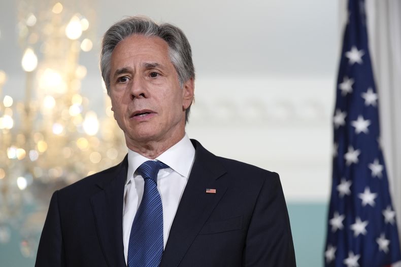 El secretario de Estado de EEUU Antony Blinken en el Departamento de Estado en Washington el 9 de julio del 2024.. (Foto AP /Stephanie Scarbrough)