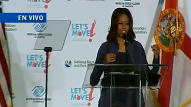 americateve | La Primera Dama Michelle Obama prmoviendo su programa de salud "A Moverse".