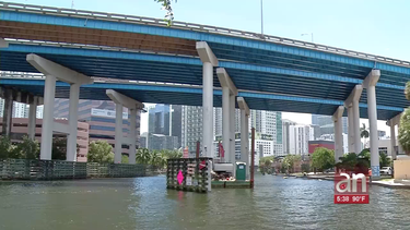 buscan el cuerpo de un hombre en el rio miami que habria caido en el agua en horas de la madrugada