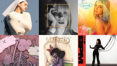 Esta combinación de portadas de álbumes muestra, en la fila superior desde la izquierda, LUX de Rosalía, Ego Death At a Bachelorette Party de Hayley Williams, Addison de Addison Rae, filade en medio de izquierda a derecha, Let God Sort Em Out de Clipse, Bleeds de Wednesday, The BPM de Sudan Archives, fila inferior de izquierda a derecha, Baby de Dijon, Never Enough de Turnstile, y Snipe Hunter de Tyler Childers. (Columbia/Post Atlantic/Columbia/Roc Nation/Dead Ocean/Stones Throw Records/R&R-Warner Records/Roadrunner Records/RCA via AP)