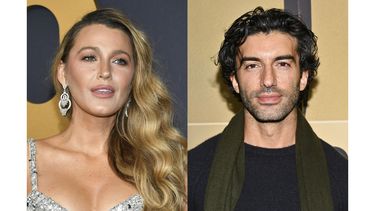 ARCHIVO - Blake Lively en SNL50: The Anniversary Special en el Rockefeller Plaza de Nueva York el 16 de febrero de 2025, a la izquierda, y Justin Baldoni en una proyección especial de The Boys in the Boat en Nueva York el 13 de diciembre de 2023. (Foto Evan Agostini/Invision/AP, archivo)