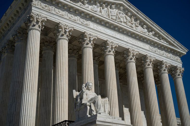 La sede de la Corte Suprema de Estados Unidos en Washington el 18 de mayo del 2026. (AP foto/J. Scott Applewhite)