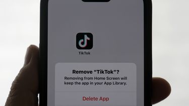 Una aplicación de TikTok en un teléfono en San Francisco, el viernes 17 de enero de 2025. (AP Foto/Jeff Chiu)