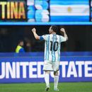 Lionel Messi celebra tras anotar el segundo gol de Argentina en la victoria 2-0 ante Egipto en los octavos de final del Mundial, el martes 7 de julio de 2026, en Atlanta. (AP Foto/Jacob Kupferman)