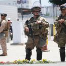 Miembros de la Guardia Nacional de California en Los Ángeles el 17 de junio del 2025. (AP foto/Damian Dovarganes)