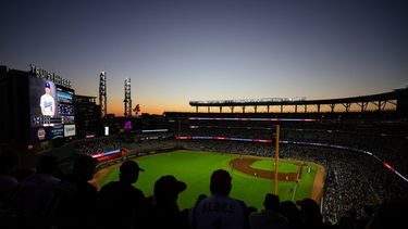 La foto del miércoles 7 de octubre de 2026 muestra el cuarto juego de la serie divisional de la Liga Nacional, entre los Bravos de Atlanta y los Dodgers de Los Ángeles (AP Foto/Colin Hubbard)