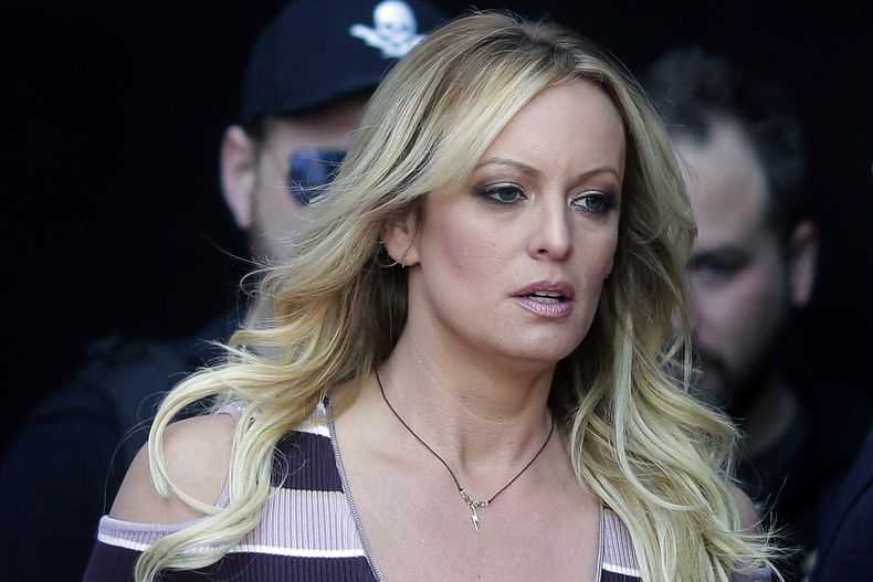 La actriz Stormy Daniels en un evento en Berlín el 11 de octubre del 2018. (Foto AP /Markus Schreiber)
