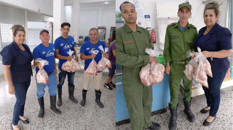 El Gobierno cubano premia con paquetes de pollo a bomberos que sofocaron el incendio en Matanzas