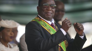 El presidente de Zimbabue Emmerson Mnangagwa en Harare, el 4 de septiembre del 2023. (AP foto /Tsvangirayi Mukwazhi)