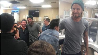 david beckham comprando sandwich cubano en el versailles de miami