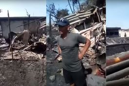 cubano muestra como su casa quedo reducida a cenizas por explosion en matanzas