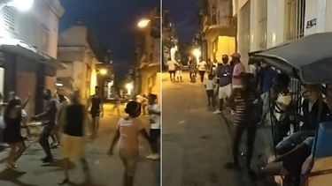 cubanos en san isidro cantan patria y vida en plena calle