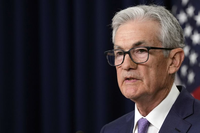 El presidente de la Reserva Federal de Estados Unidos, Jerome Powell, en conferencia de prensa en la sede de la institución en Washington, el 12 de junio del 2024. (Foto AP /Susan Walsh)