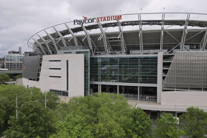 ARCHIVO - Foto del 6 de mayo del 2025, el estadio Paycor, casa de los Bengals de Cincinnati antes de una práctica del equipo. (AP Foto/Carolyn Kaster, Archivo)