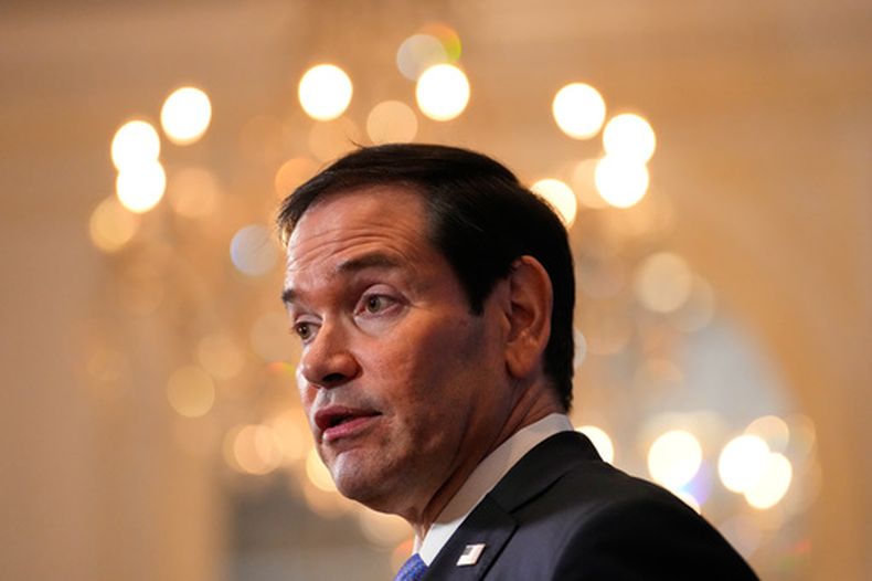 United States Secretary of State Marco Rubio speaks to the media after meeting with Russian Foreign Minister Sergey Lavrov, Wednesday, Sept. 23, 2026, in New York. (AP Photo/Yuki Iwamura)