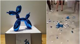 el peor accidente, mujer rompe escultura de $42,000 en art wynwood en miami
