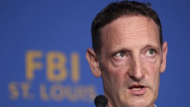 El agente especial del FBI Jay Greenberg en conferencia de prensa en la sede de la agencia en San Luis, el 18 de octubre de 2023. (Christine Tannous/St. Louis Post-Dispatch via AP)