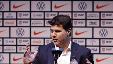 Mauricio Pochettino en una conferencia de prensa durante su presentación como seleccionador de Estados Unidos, el viernes 13 de septiembre de 2024, en Nueva York. (AP Foto/Adam Hunger)