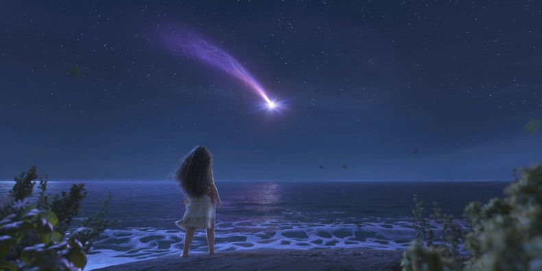 En esta imagen proporcionada por Disney el personaje Moana, con la voz de Aulii Cravalho, en una escena de Moana 2. (Disney via AP)