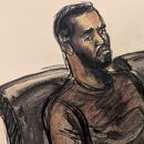 ARCHIVO - Sean Diddy Combs, sentado en la mesa de la defensa con uno de sus abogados, Teny Garagos, a la derecha, durante su audiencia de fianza, el miércoles 18 de septiembre de 2024, en Nueva York en un dibujo judicial. (Elizabeth Williams via AP, archivo)