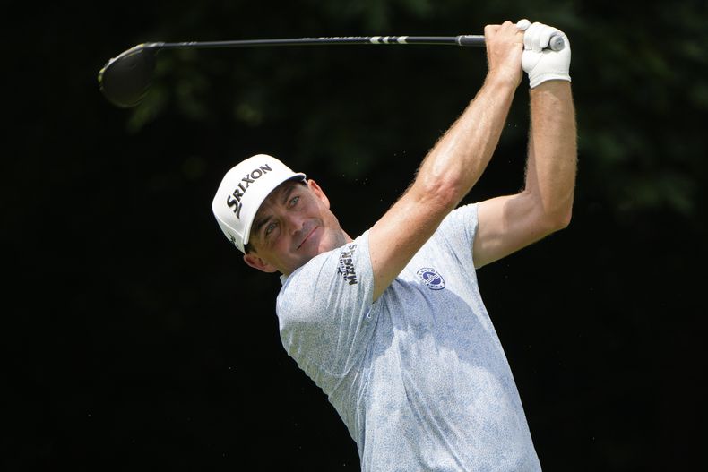 Keegan Bradley en el torneo de golf Travelers Championship en TPC River Highlands, el viernes 21 de junio de 2024, en Cromwell, Connecticut. Será el capitán de la Copa Ryder por E.E.U.U., dió a conocer la PGA. (AP Foto/Seth Wenig)