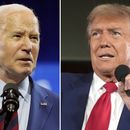 En esta foto combinada, el presidente Joe Biden habla el 2 de mayo de 2024, en Wilmington, Carolina del Norte, izquierda, y el expresidente Donald Trump, habla en un mitin de campaña, el 1 de mayo de 2024, en Waukesha, Wisconsin. (Foto AP)