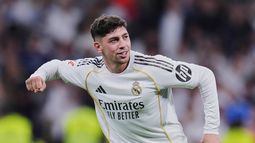 Federico Valverde del Real Madrid festeja tras anotar un gol ante Girona en la Liga de España, el viernes 10 de abril de 2026, en Madrid. (AP Foto/Manu Fernández) Federico Valverde del Real Madrid festeja tras anotar un gol ante Girona en la Liga de España, el viernes 10 de abril de 2026, en Madrid. (AP Foto/Manu Fernández)