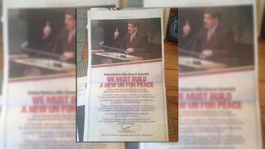 americateve | l gobierno de Venezuela publicó hoy a página completa un aviso publicitario en el periódico The New York Times donde exige, entre otras cosas, la refundación de la ONU y anuncia la donación de 5 millones de dólares para la lucha contra el brote de ébola.