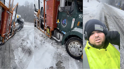 camionero cubano enfrenta peligro extremo en carretera helada: tuvimos que meternos contra el conten