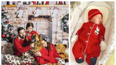 las primeras navidades de sarah, la bebe recien nacida de la actriz cubana aly sanchez