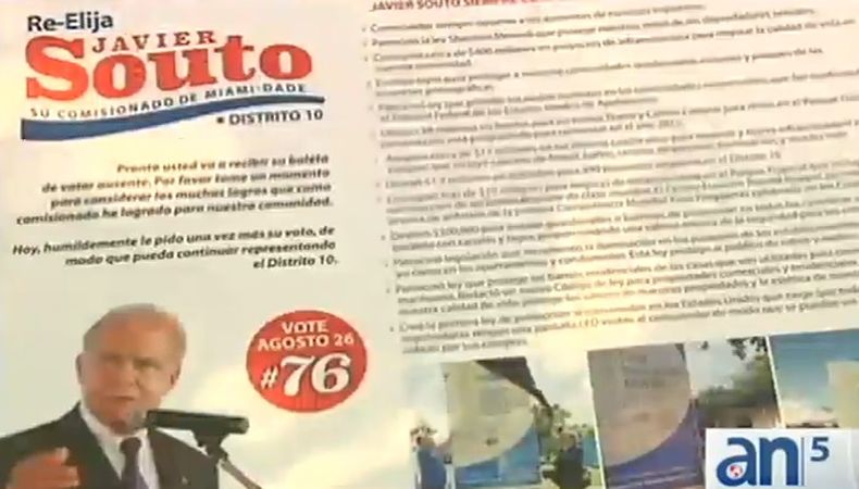 El comisionado Javier Soto que está en campaña de reelección denuncia que la oficina del correo postal de Miami Dade tenía desaparecidos miles de folletos de su campaña política.