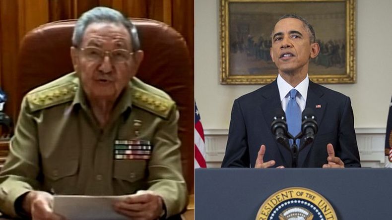 La "nueva relación Estados Unidos - Cuba" desde el humor gráfico.