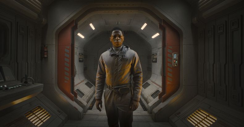 Esta imagen proporcionada por 20th Century Studios muestra a David Jonsson en una escena de Alien: Romulus. (20th Century Studios vía AP)