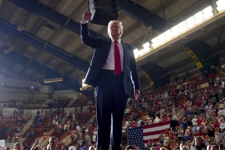 El candidato republicano a la presidencia de EEUU, el expresidente Donald Trump, durante un evento de campaña el miércoles 31 de julio de 2024, en Harrisburg, Pensilvania. (AP Foto/Alex Brandon)