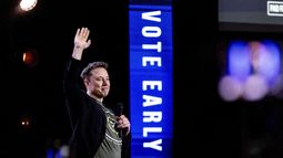 Elon Musk en un evento en Harrisburg, Pensilvania, el 19 de octubre del 2024. (Sean Simmers/The Patriot-News via AP)