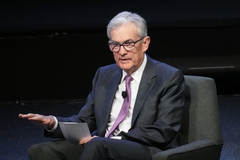 El presidente de la Reserva Federal, Jerome Powell, en Nueva York, el 19 de octubre de 2023. (Foto AP/Seth Wenig)