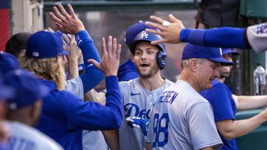 Los Angelinos ganan 7-1 a Dodgers con dos jonrones de Trea