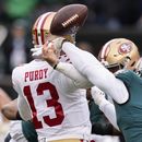 49ers: Purdy se lesiona el codo contra Eagles