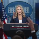 La secretaria de prensa Karoline Leavitt en la Casa Blanca en Washington el 12 de febrero del 2025. (AP foto/Evan Vucci)