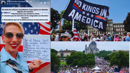 la activista cubana recien llegada, saily gonzalez participa en protestas anti trump: reconocemos un dictador cuando lo vemos
