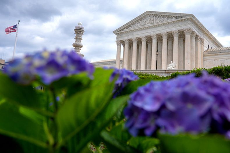 La sede de la Corte Suprema de Estados Unidos en Washington, el 8 de junio del 2026. (AP foto/Mariam Zuhaib)