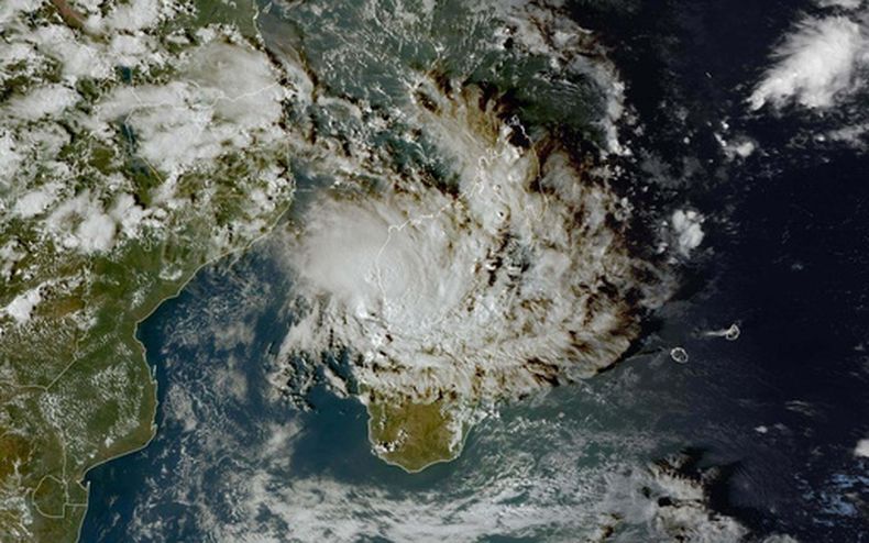 Foto del satélite EUMETSAT, el 11 de febrero del 2026, que muestra al ciclón Gezani en Madagascar. (EUMETSAT via AP)