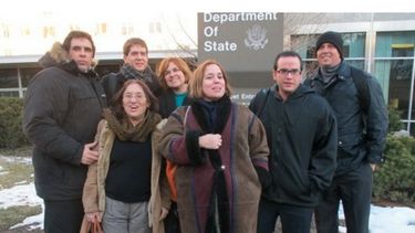 La delegación de periodistas cubanos que estuvo en Washington, DC, para cubrir la segunda ronda de negociaciones entre EEUU y Cuba.