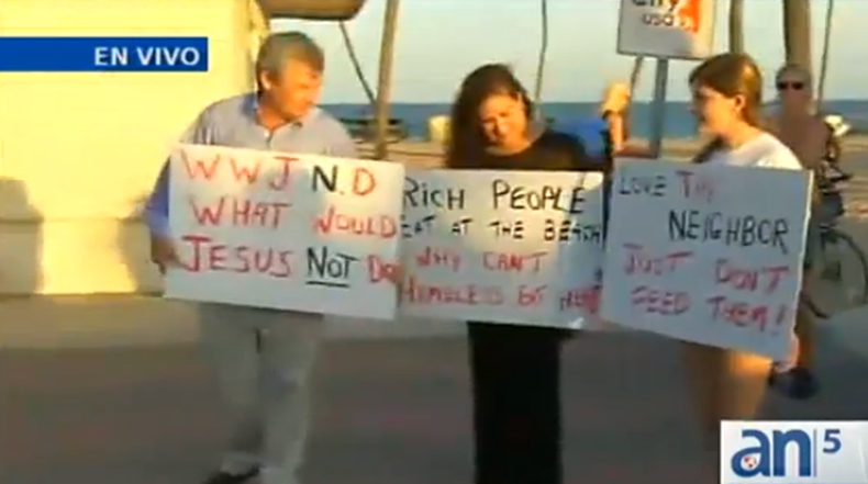 Un pastor que ha sido multado en repetidas ocasiones por dar de comer a los desamparados en un lugar público a regresa al sitio de la controversia. Arnold Abbot se apresta de desafiar una ordenanza de la ciudad.